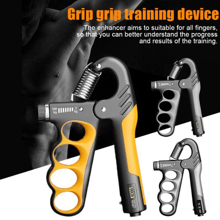 Adjustable Hand Grip Strengthener with Counter Forearm Finger Exerciser Trainer