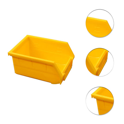 Yellow Plastic Parts Bins 5 Pack 14x10.5x7.5cm
