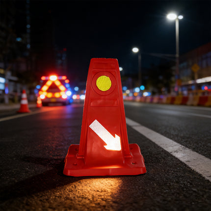 Reflective Traffic Divider Post Lane Separator Direction Arrow Roadwork Durable