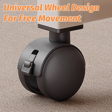 Moveable Side Table Rolling Wheels Sturdy For Sofa Bedside Living Room Use