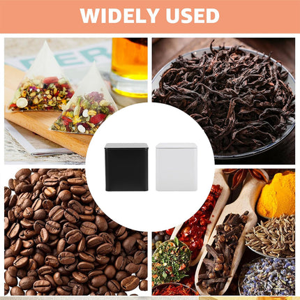 10PCS Square Candy Tea Storage Container with Lid for Home Wedding Organisation