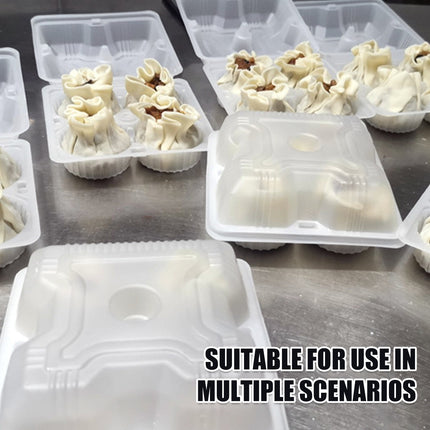 100PCS Disposable Food-Container 4/6 Grids Easy to Stack for Takeaway Box Meal