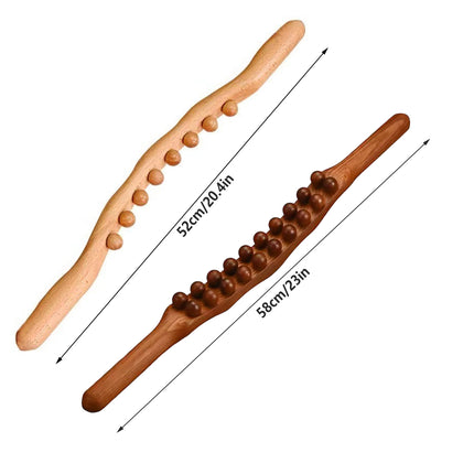 Carbonized Beech Tendon Rolling Stick Universal Massage Scraping For Salon Home