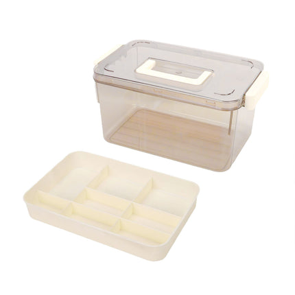 Large Capacity Medicine Storage Box First Aid Organiser Multi Layers Transparent