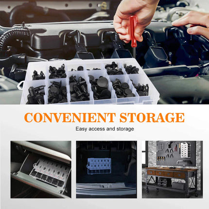 240PCS Car Buckle Set for Auto Body Trim Bumper Fender Panel Replacement Repair