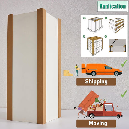 50PCS Brown Kraft Paper Corner Protector Sturdy Durable for Shipping Pack Use