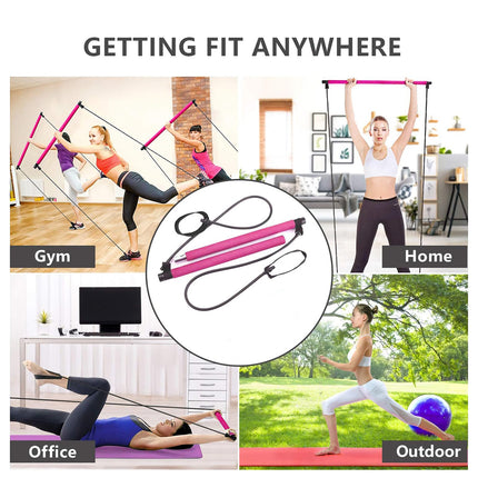 Pilates Stick Multi-functional Fitness Stick Elastic Training Tension Rope