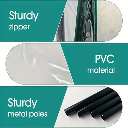 PVC Garden Conservatory Cover Plant Greenhouse Heating Tent Durable Weatherproof