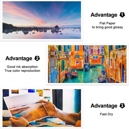 A4 Photo Paper 180GSM High-Gloss Inkjet Printer 20 or 100 Sheets Pack