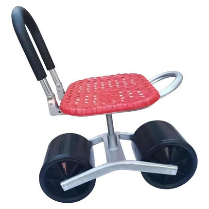 Greenhouse Garden Mobile Wheeled Stool Sturdy Durable Non Slip Seat Easy to Move