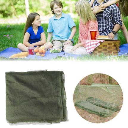 Outdoor Folding Bed Mosquito Net Army Green Summer for Travel Camping Hiking