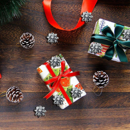 Star Flower Ribbon Bows 100pcs Decorative Gift Wrapping Ribbon Flowers DIY Craft