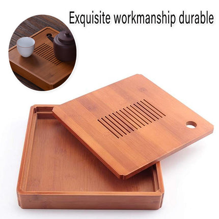 Elegant Bamboo Tea Tray Set Simple Tea Accessories Stand for Home and Office
