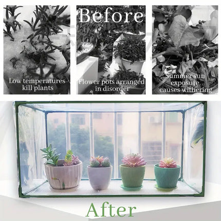 2pcs Mini Greenhouse Portable PVC Greenhouse Square Small Greenhouse Cover