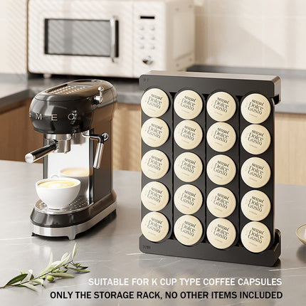 Wall Mounted Coffee Capsule Storage Rack SpaceSaving for Kitchen Cafe Countertop