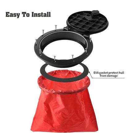 Kayak Hatch Cover 6 Inch Round Black Deck Plate Waterproof Marine Accessory