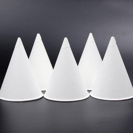 200pcs White Paper Cup Conical Pointed Bottom Small Straight Drink Cup for Water