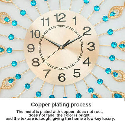 Artiss Wall Clock 60cm Large 3D Modern Crystal Luxury Round Home Decor Clock