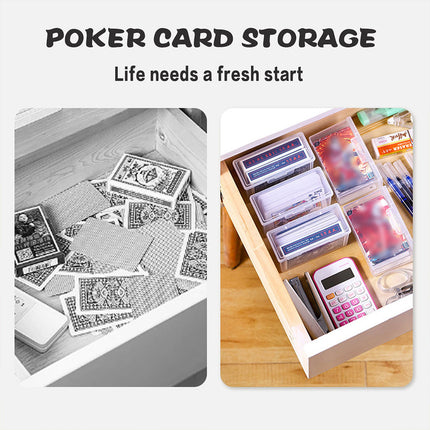 Card Storage Box Set 4PCS Plastic Transparent Case for Game or Business Cards