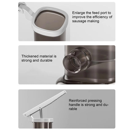 2L Handmade Household Manual Pressing Sausage Making Tool Sausage Stuffer Meat
