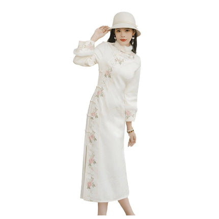 New Chinese Cheongsam Dress National Style Traditional Qipao Outfit for Women