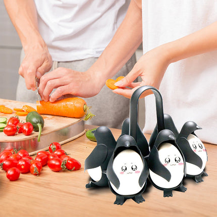 Penguin Shape Egg Holder Boil Cooker Can Hold Up To 6 Eggs Compatible Egguins