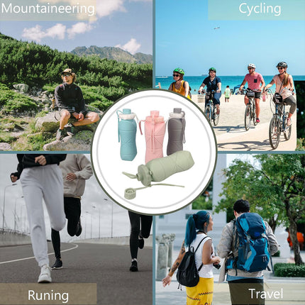 Large Capacity Outdoor Travel Portable Sports Foldable Water Bottle Durable