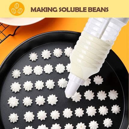 Household Cookie Press Gun Multi Purpose Flower Applicator Baking Cream Tool Set
