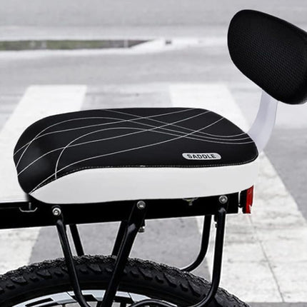 Padded Rear Passenger Bike Seat Kit With Backrest Handle