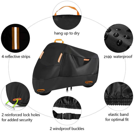 Motorcycle Cover Universal Waterproof Dustproof Bike Cover Outdoor Protection