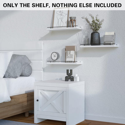 3PCS Wooden Wall Shelves for Bathroom Bedroom Floating Durable For Storage Decor