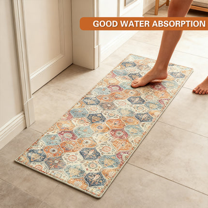 Household Floor Mats 2 Piece Set Non Slip Water Absorbent Dust-Proof Floor Mat