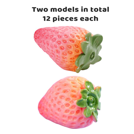 24PCS Artificial Strawberry Realistic Fruit for Photography Home Office Decor