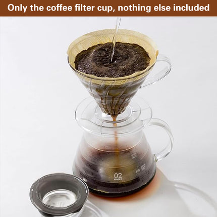 Household Hand Drip Coffee Filter Cup Reusable Plastic Cone Shaped HeatResistant