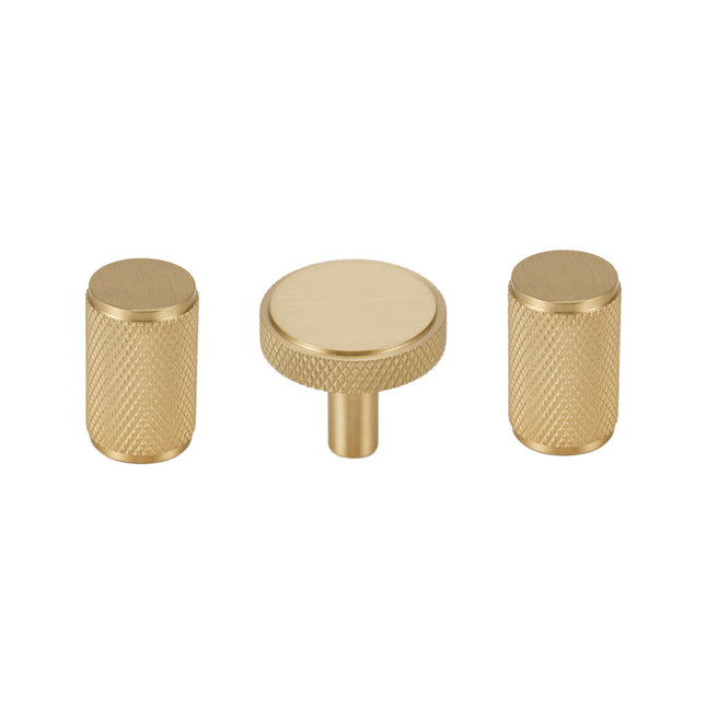 Brass Handle Modern Simple Knurled Copper Pull Closet Drawer Cabinet Door Handle