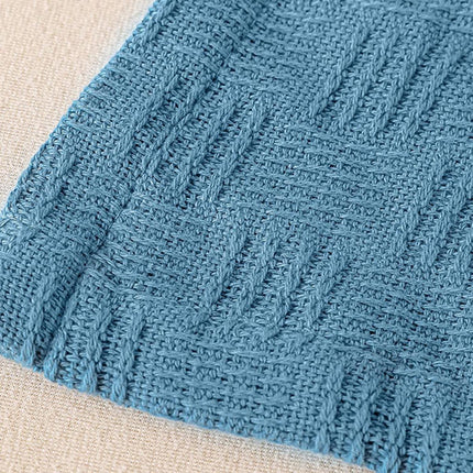 Knitted Blanket Warm Sofa Throw Soft Cozy Blanket Comfortable Home Decor Piece