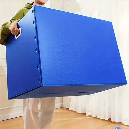 Large Capacity Waterproof Plastic Storage Box Foldable Moving Organizer Durable