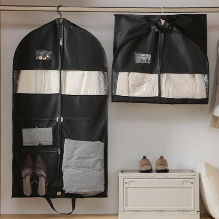 2pcs Hanging Closet Garment Dust Cover Storage Bag Clothes Protector Organizer