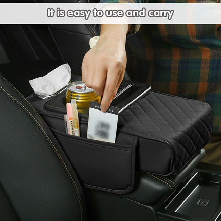 Car Armrest Pad Central Console Storage Box Lift Cushion Rest Support Organizer