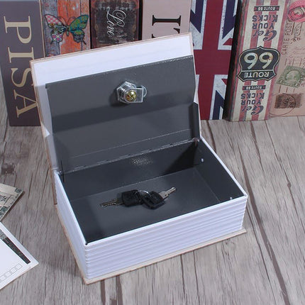 Book Safe Home Hidden Cash Money Box Secret Security Jewellery Key Locker 2 Keys