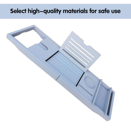 Retractable Bathtub Shelf Multifunctional Bath Rack With Phone Tablet Holder