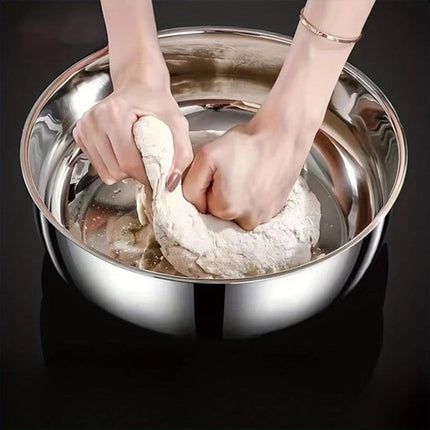 Stainless Steel Kitchen Kneading Bowl Durable Household Baking Cooking Basin