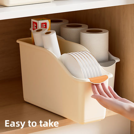 2pcs Cabinet Storage Box Miscellaneous Organizer Household Container Plastic Bin