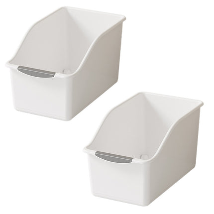2pcs Cabinet Storage Box Miscellaneous Organizer Household Container Plastic Bin