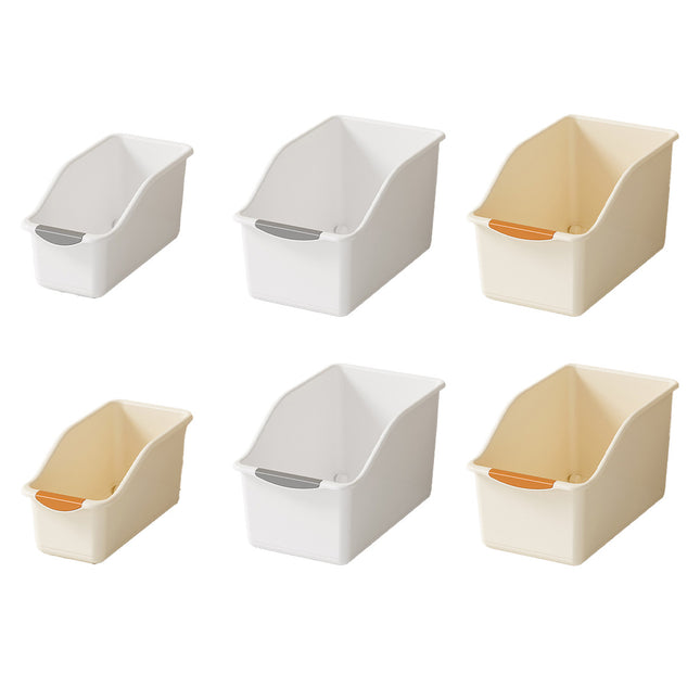 2pcs Cabinet Storage Box Miscellaneous Organizer Household Container Plastic Bin