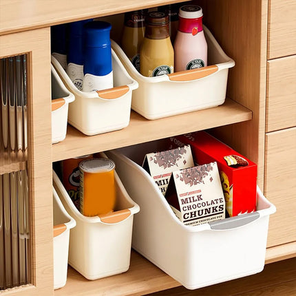2pcs Cabinet Storage Box Miscellaneous Organizer Household Container Plastic Bin