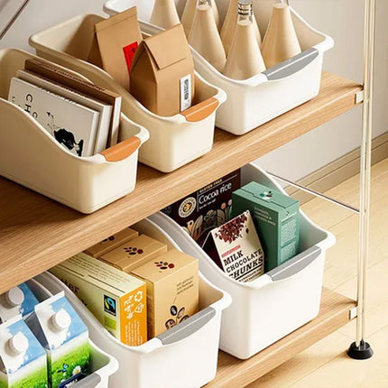 2pcs Cabinet Storage Box Miscellaneous Organizer Household Container Plastic Bin