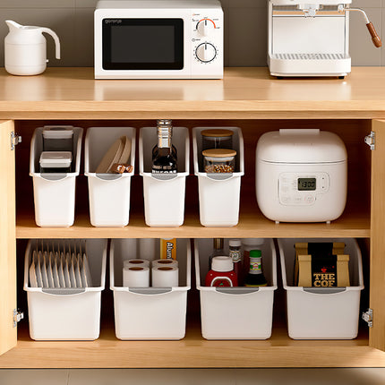 2pcs Cabinet Storage Box Miscellaneous Organizer Household Container Plastic Bin