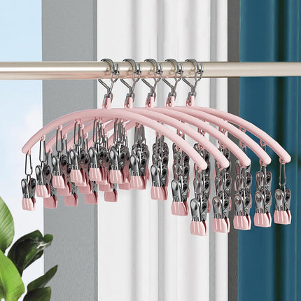 3PCS Windproof Clothes Drying Rack Balcony Hanger Pantyhose Underwear Clips
