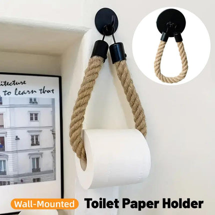 Black Wall Mounted Paper Towel Holder Hanging Roll Dispenser Kitchen Storage